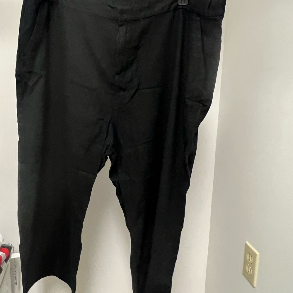 Old Navy Black Loose Linen Pants